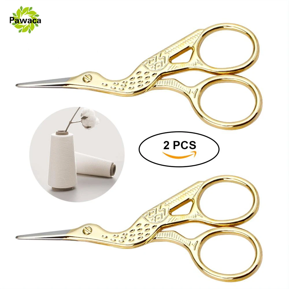 2Pcs Sewing Scissors Alloy Floral Pattern Vintage Scissor Seamstress