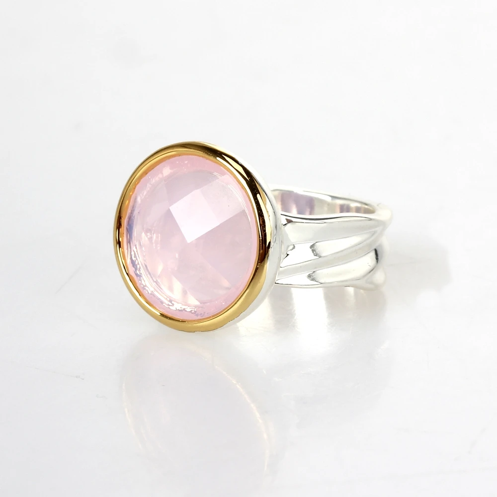 Beste DreamCarnival 1989 Top Kwaliteit Merk Vrouwen Zilveren Kleur Ringen Kussen Cut Roze Zirkoon Wedding Party Moet Jewlery WA11709