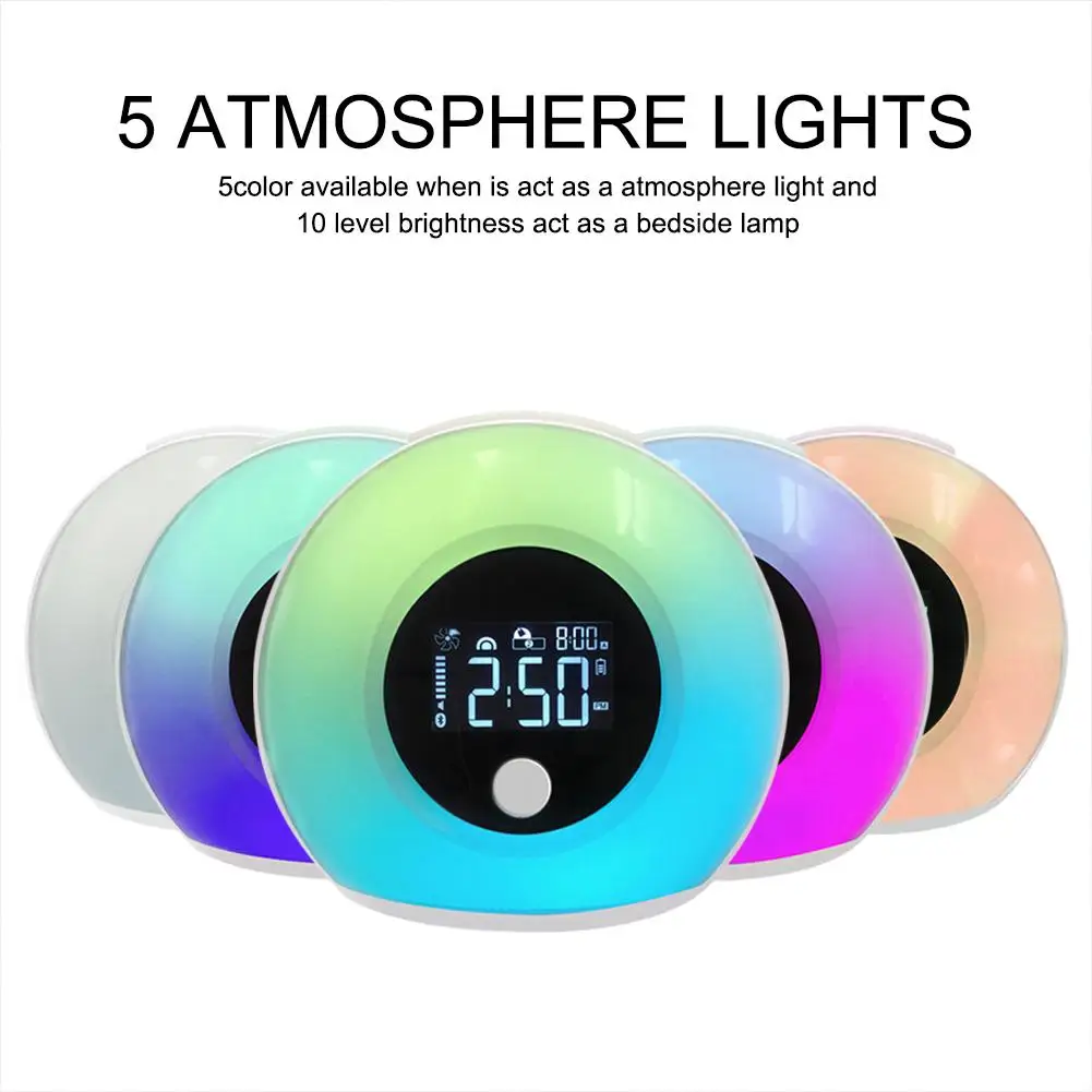 

Bluetooth Speaker Portable Wireless Speaker Alarm Clock LED Digital Light Bluetooth 5.0 Wireless Subwoofer Boombox Long Standby