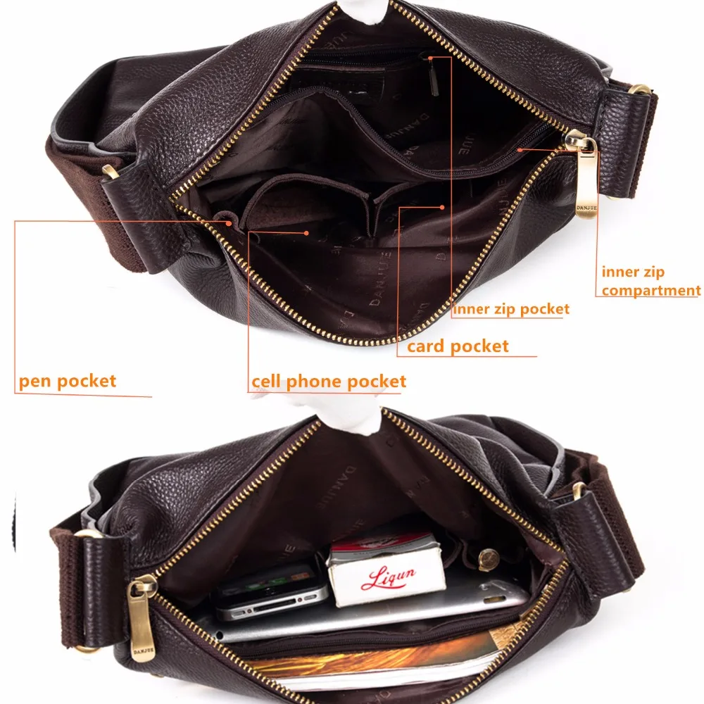 Danjue Сумка Crossbody мужчины деловых поездок Ipad сумка Повседневная сумочки клатча