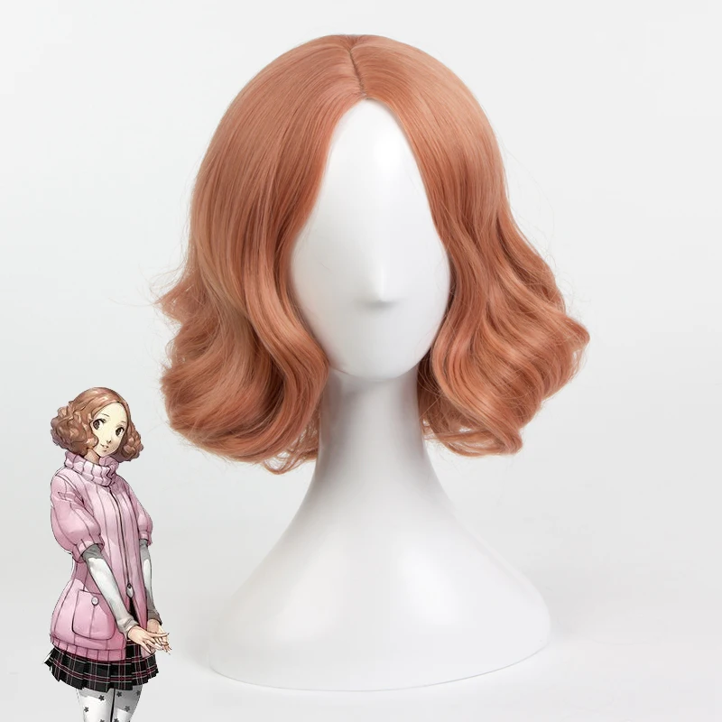Persona Haru Okumura Cosplay Wig For Women Girls Short Curly Wavy