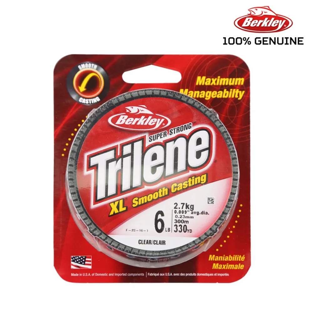 Berkley Trilene XL 300m Monofilament Fishing Line Clear FinishTackle