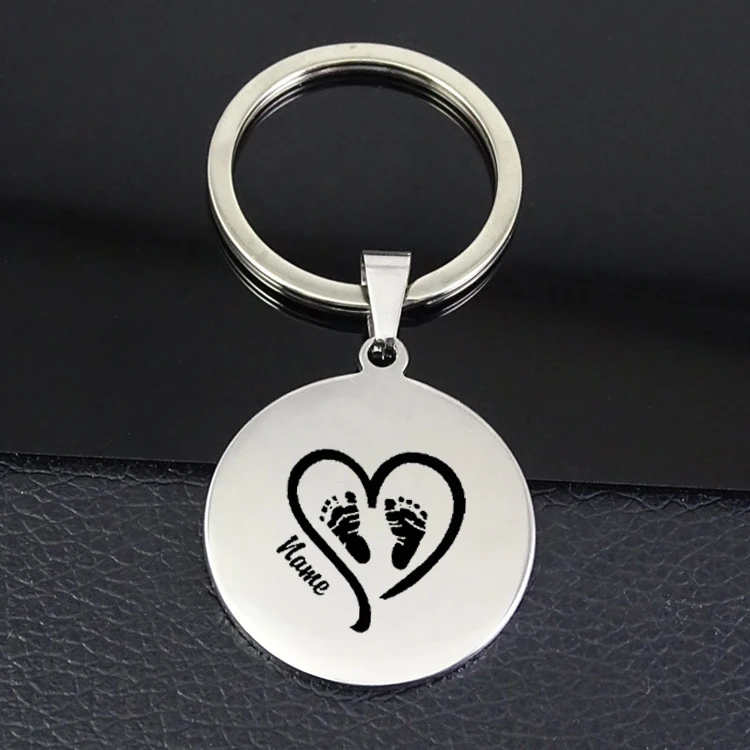 

Foot Pendant Keychain New Arrival Heart Disc Keychains Jewelry for Men and Women Drop Shipping YP7353