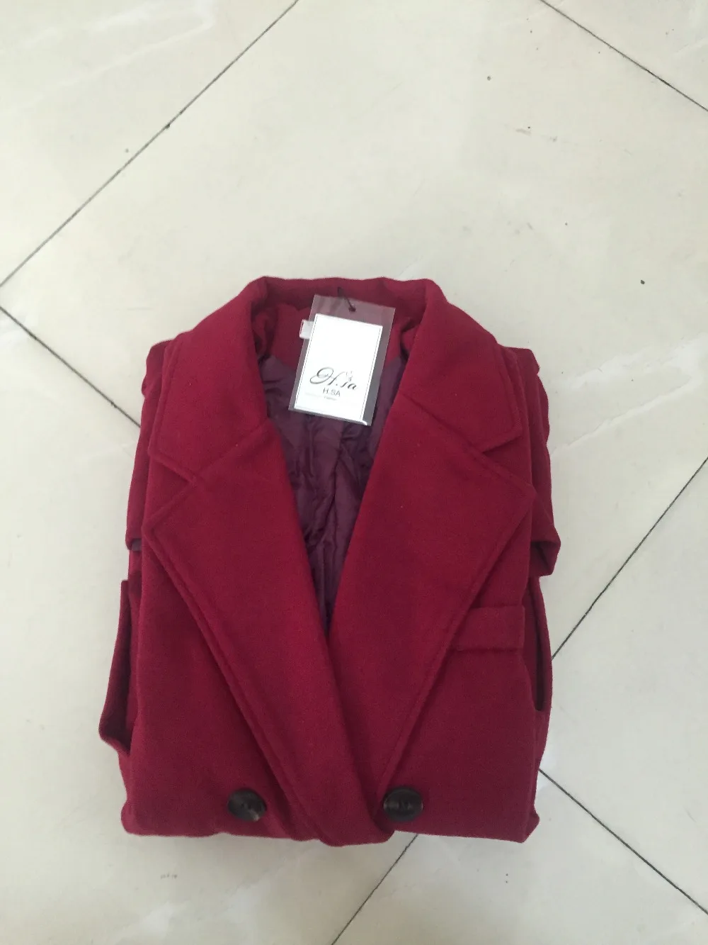 Женское длинное пальто H. SA фиолетовое красное зимнее 2019|winter coat women elegant|coat elegantwool