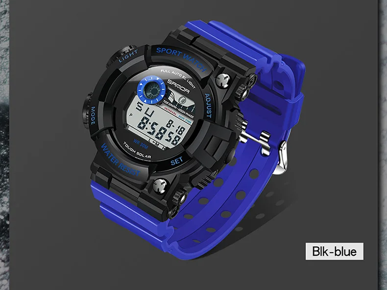 SANDA New Sports Men's Watches Top Brand Luxury Military Quartz Watch Men Waterproof S Shock Clock relogio masculino