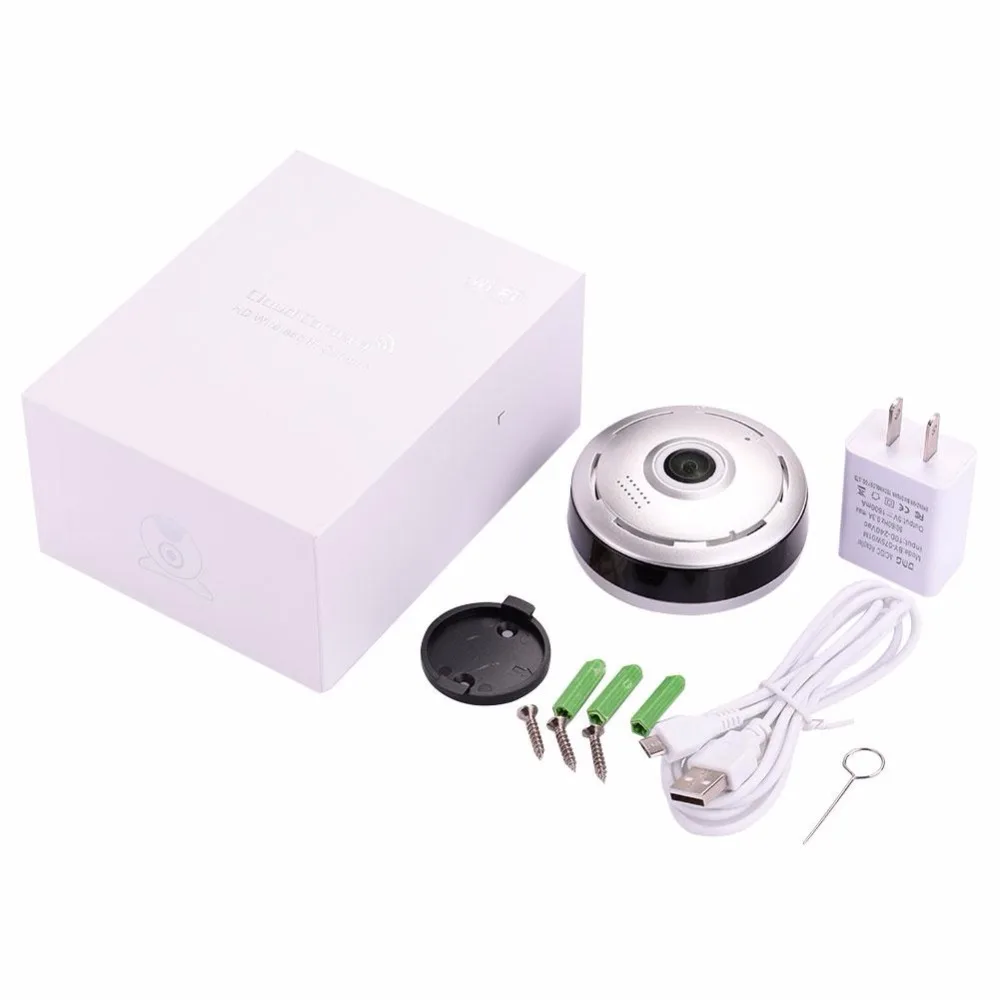 Esddi 360 Degrees Panoramic Camera Wireless WiFi Video Camera DPI 1.3MP HD 1280*960 Monitor Support Night Vision Network Safety