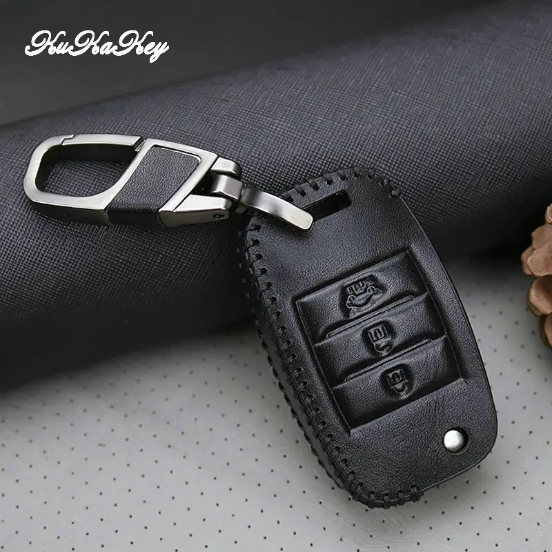Чехол книжка KUKAKEY для KIA Ceed Cerato Carens Rio 3 K2 Optima Sorento Sportage 2017 из натуральной кожи