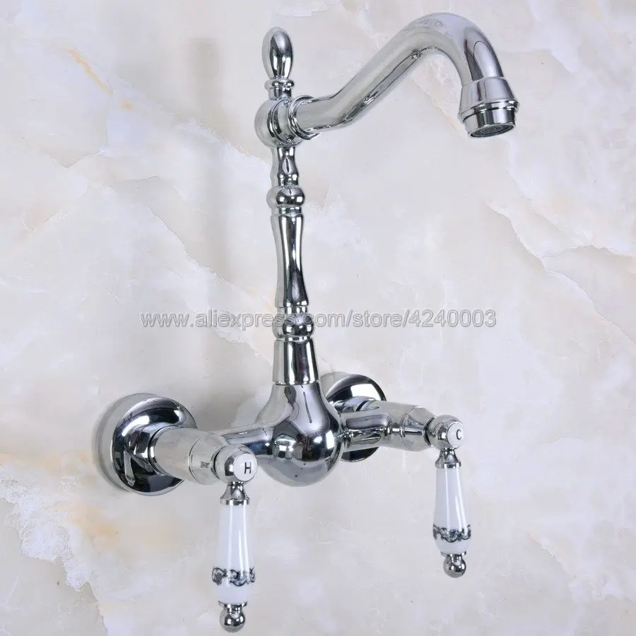 

Polished Chrome Hot&Cold Bathroom Kitchen Basin Sink swivel Faucet Mixer Tap Kitchen Basin Sink Mixer Faucet Kna958