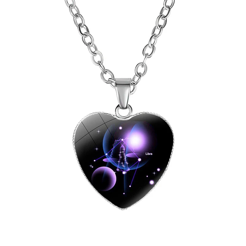 NIUYITID Twelve Constellation Necklaces & Pendants Zodiac Necklace For Women Girl Jewelry Neckless Valentine's Day Gift Love (12)