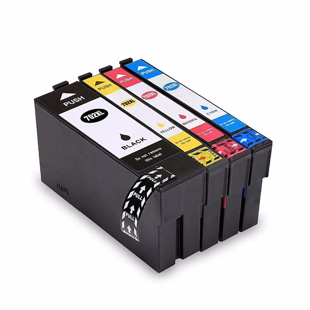 Совместимый чернильный картридж 702 702XL E-702XL для принтера Epson WorkForce Pro WF-3720 WF-3725 (1