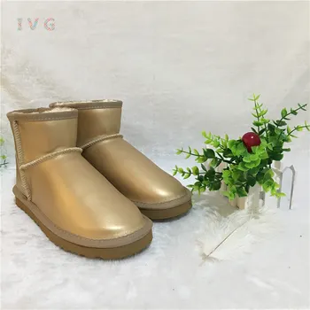 

HOT Australia Women Snow Boots Waterproof Winter Real Leather Outdoor Short Boots Brand Ivg Unisex Size EU 34-45 free shipping