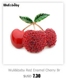 Wuli&Baby, красный, зелёный цвет, эмаль, броши-яблоки для женщин и мужчин, сплав, милые броши-фрукты для праздника, банкета, подарки