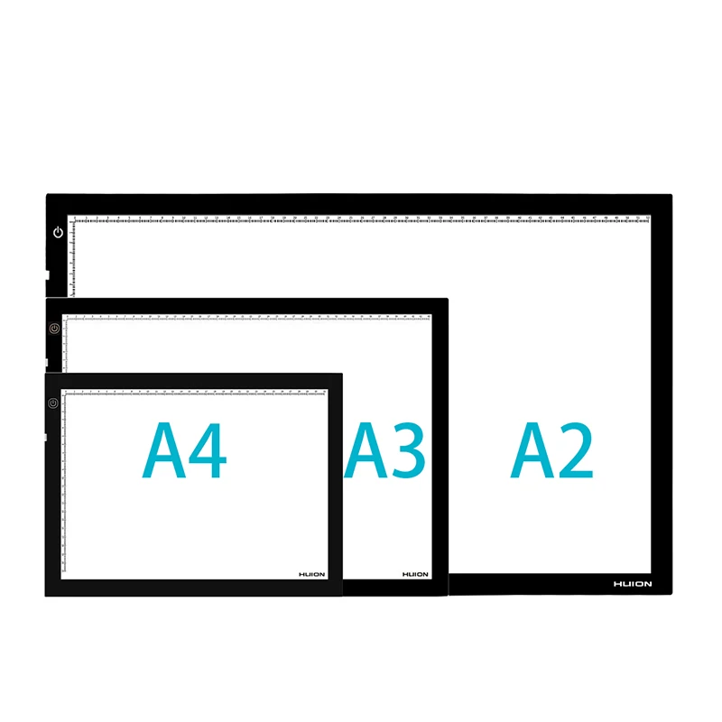 HUION A3 регулируемый светодиодный светильник ультра тонкий графический Рисунок планшеты копировальная доска для татуировки трафарет картина Трассировка живопись