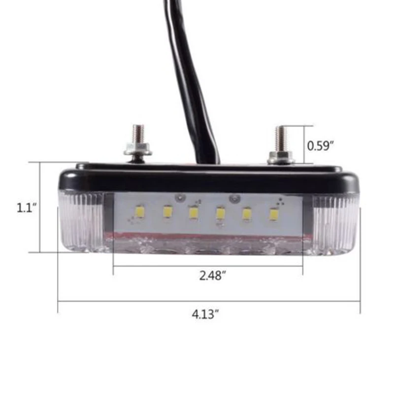 

2x New Rear Reverse Stop Light Indicator Set Truck Led Trailer Plate Lamp.