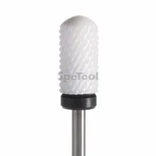 SpeTool белый керамический циркониевый сверло для ногтей круглая гладкая верхушка Грубые аксессуары с зернистым напылением для электрического маникюра педикюра ногтей