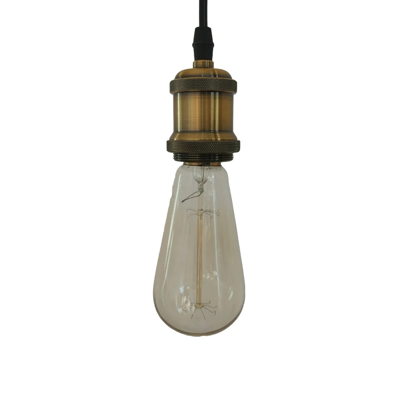 

String Cord Base Pendant Light Lamp Fixture Ceiling Vintage Antique Filament ST6