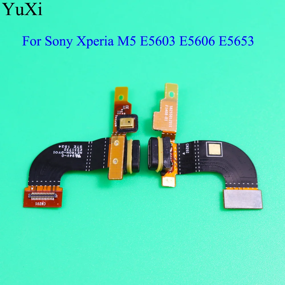 YuXi для Sony Xperia M5 E5603 E5606 E5653 USB зарядный штекер порт соединитель гибкий кабель с