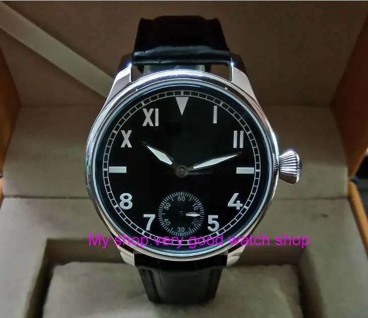 

green luminous 44mm parnis 6498 / ST3621 17 jewels Mechanical Hand Wind movement men's watches Mechanical watches 237A