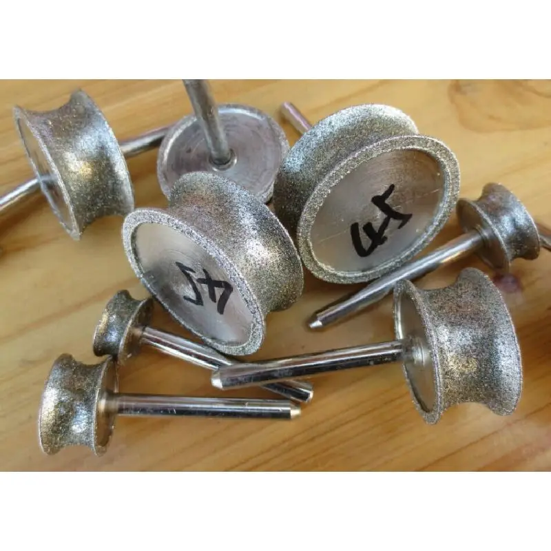 

25 30mm Diamond Grinding Heads Mill Knife Beads Bracelet Ring Make Tool Polishing Concave Type Blunt Thallium Jade Carving