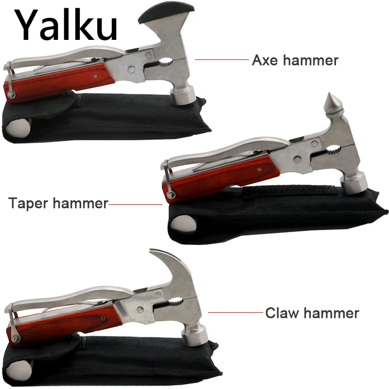 

New Multitool Pliers Hand Tool Pliers Safety Hammer Axe Combination Pliers Screwdriver Knife Bottle Opener Camping Outdoor Tool
