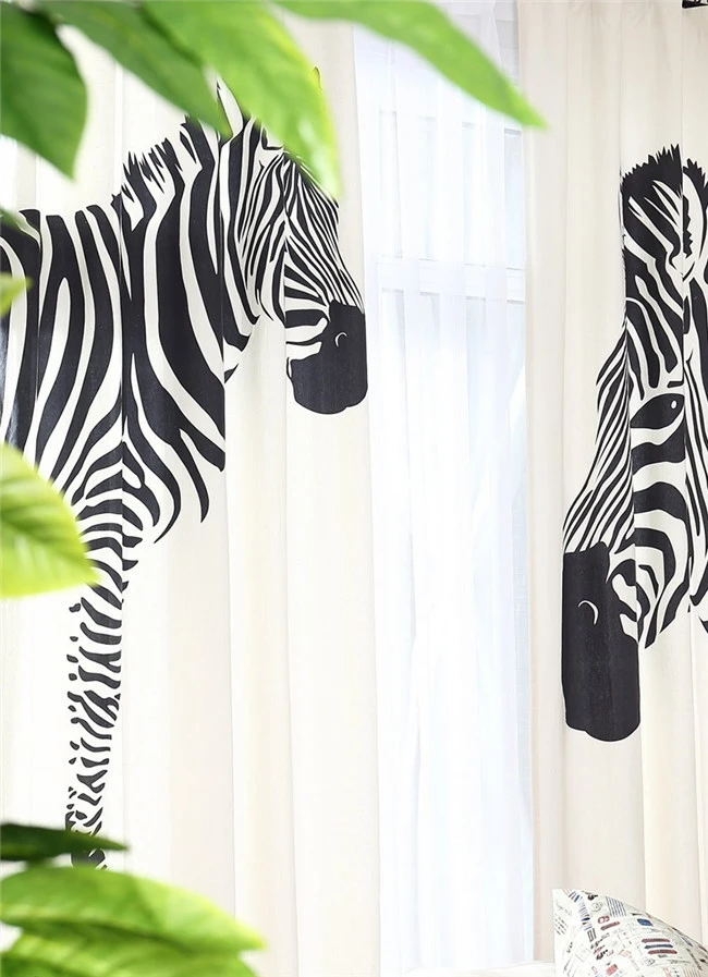 ゼブラドアカーテン動物柄ゼブラ窓カーテン白黒見栄えの良い3処理スタイル2素材モード Curtain Pattern Curtain Stylesstyle Curtains Aliexpress