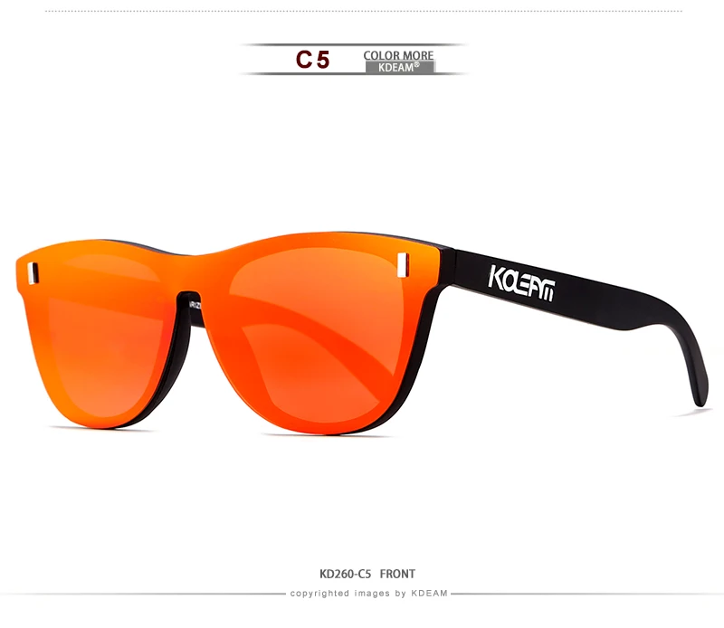 KDEAM мягкие удобные TR90 мужские солнцезащитные очки для вождения с широкой оправой, солнцезащитные очки с поляризованным покрытием, пластиковые титановые очки CE - Цвет линз: C5