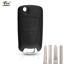 Dandkey 2 Buttons Smart Remote Car Key Shell For OPEL VAUXHALL Vectra Zafira Omega Astra Left Right HU100 HU43 Blade Fob