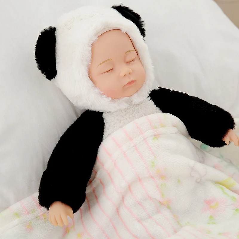 25 см силиконовая кукла reborn baby doll 17 дюймов спящие Младенцы reborn closplay кролик розовый белый Рождественский подарок для детей