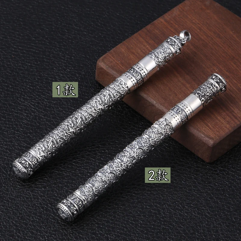 Кулон Будды 925 пробы серебряные ювелирные изделия для мужчин и женщин облако Ваджра мантра Писание шариковая ожерелье ручка кулон P70