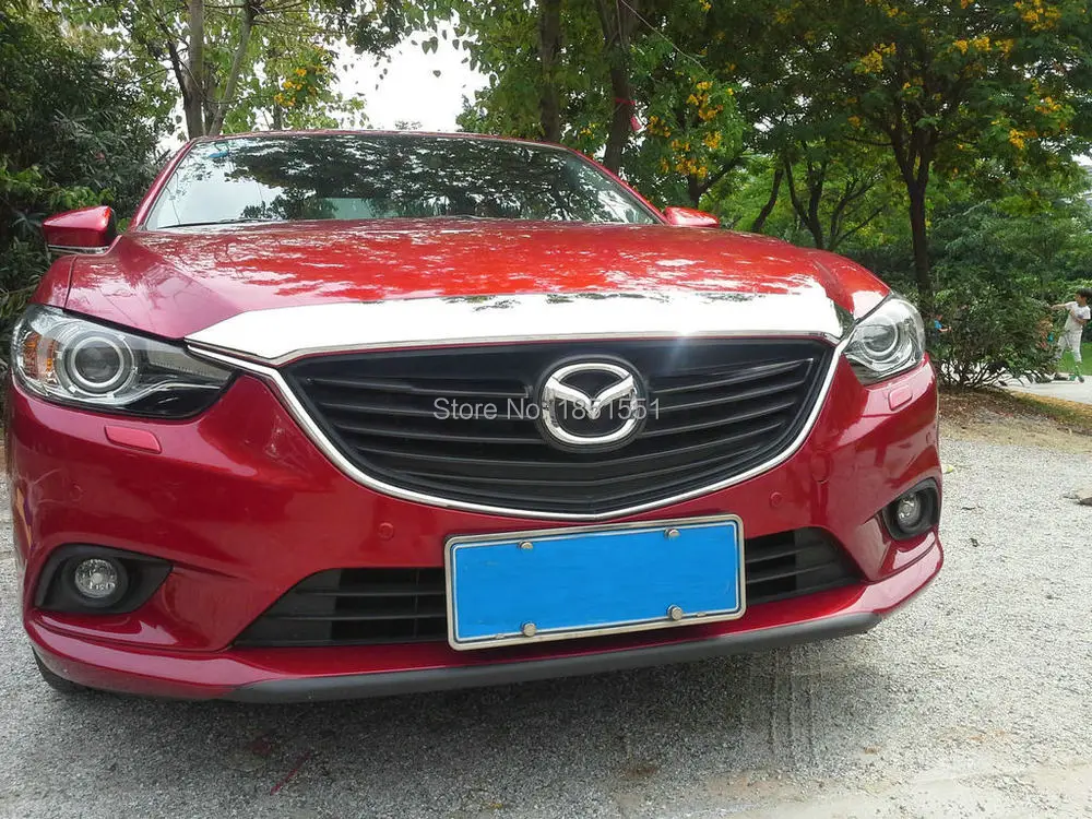 Передняя решетка автомобиля отделка Авто решетка украшения крышка для Mazda 6 atenza, ABS хром