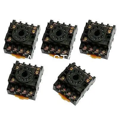 

5pcs New DIN Rail Mounting Relay Socket PF113A 11-pin octal base for JTX-3C MK3P JQX-10F-3Z DH48S-11