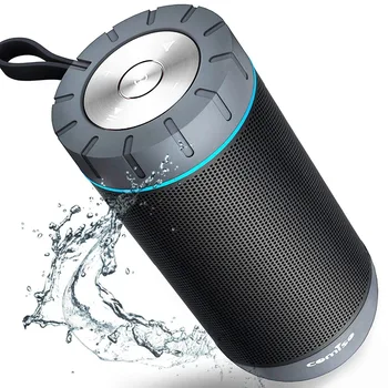 

IP65 Waterproof Portable Outdoor Bluetooth Speaker Wireless 12W 360 Degree Superior Sound Dual Drivers Dual Passive Radiators