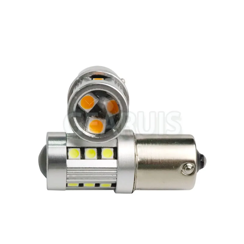 100 шт. 1157 BAY15D P21/5 Вт стробоскопическая вспышка 15 SMD 3030 0.35A 3030 1156 светодиодный автомобильный DRL стоп-сигнал заднего хода