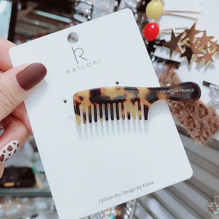 

South Korea New Leopard Print Comb Design Ins Fashion Hairpin Sale High Quality Hair Clip