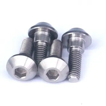 4 PCS M4x8mm Golden GR5 Titanium Cone head Bolts For Bike Rear Derailleur