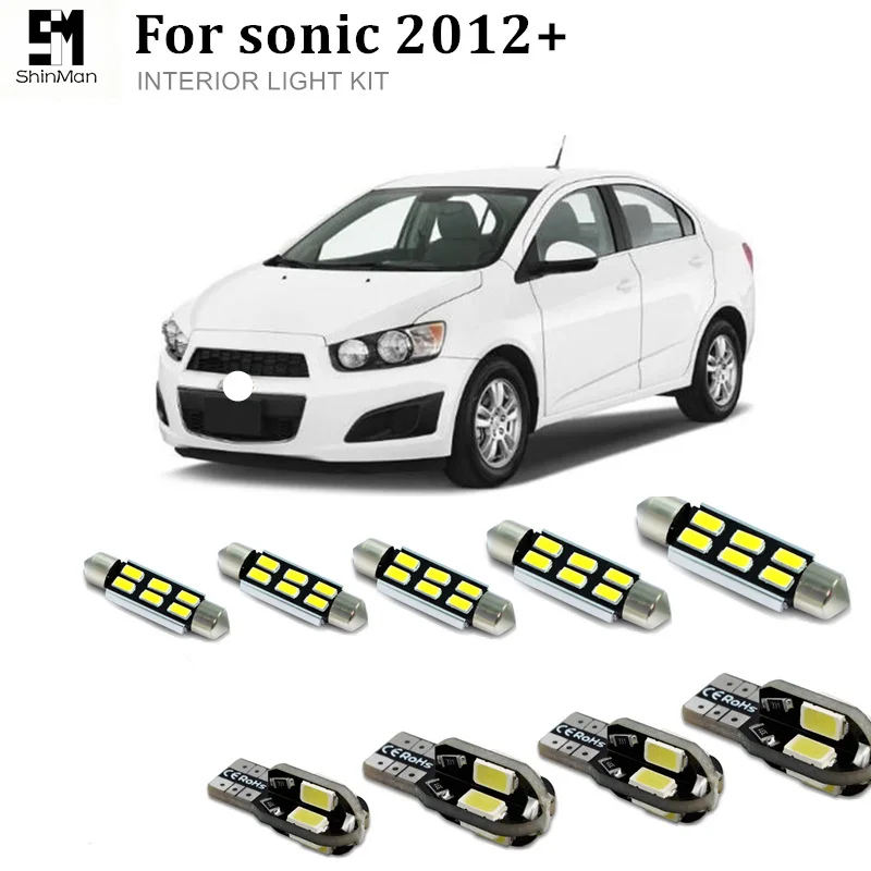 

ShinMan 6x Error Free LED CAR lights Interior Light LED Reading light For Chevrolet sonic 2012+