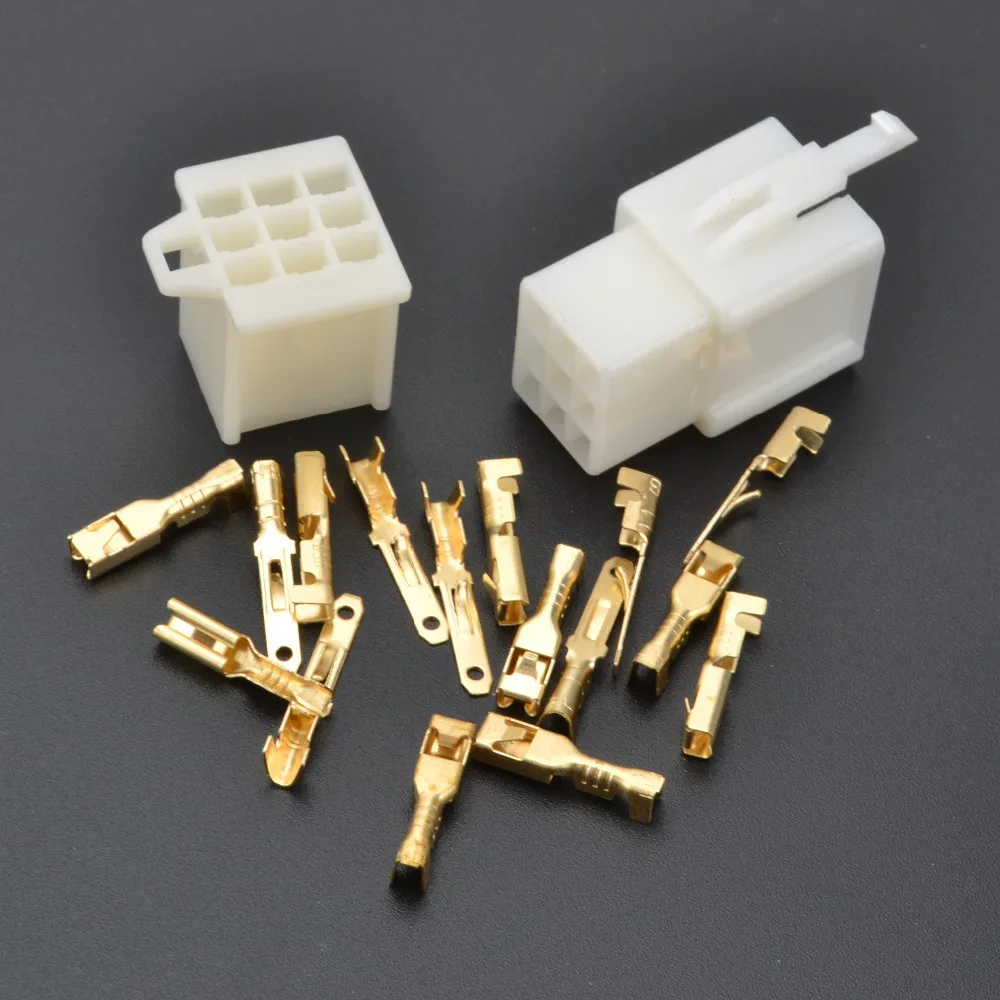 

1Set 9P 2.8mm terminal Automotive motor bicycle Motorcycle Connector auto car terminal connector
