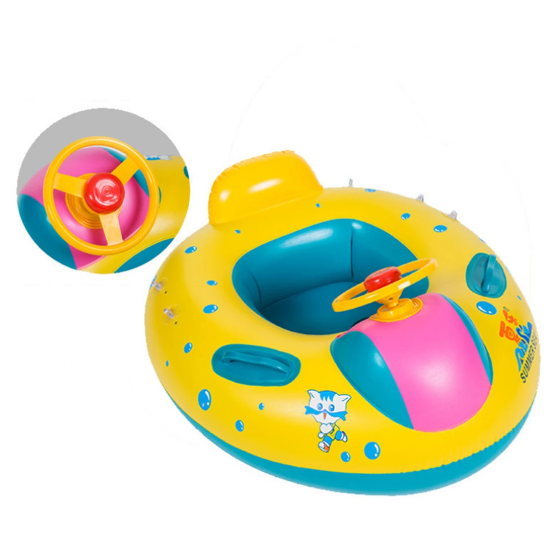 Надувной детский бассейн игрушки для купания кольцо лодка с солнечным навесом игрушки для возраста 16-36 месяцев Детские поплавки