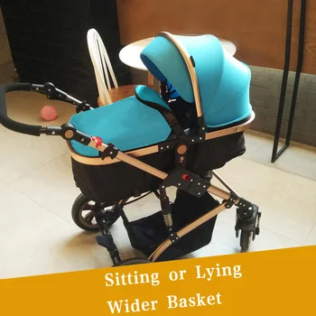 

Fast ship ! 2019 Brand stroller can sit and lie multi-purpose folding two-way four-wheel shock absorber baby prams