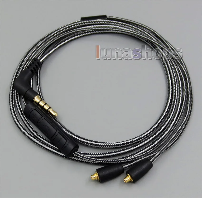 LN005083 Black And White Mic Remote Earphone Cable For JVC HA FX850 Fidue A83 Headphone