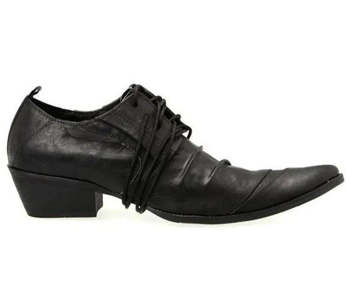 T show/модная мужская обувь повседневная обувь с острым носком на высоком каблуке из мягкой кожи на шнуровке в английском стиле