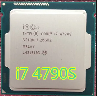 Процессор intle I7-4790S I7 4790S cpu 3,2G 3,2 GHz LGA 1150 65W четырехъядерный разбрызгиваемый кусочками 4790S