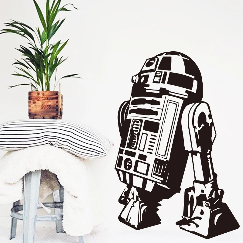 Звездные войны R2D2 Droid робот наклейки на стену спальня детская комната Наклейка