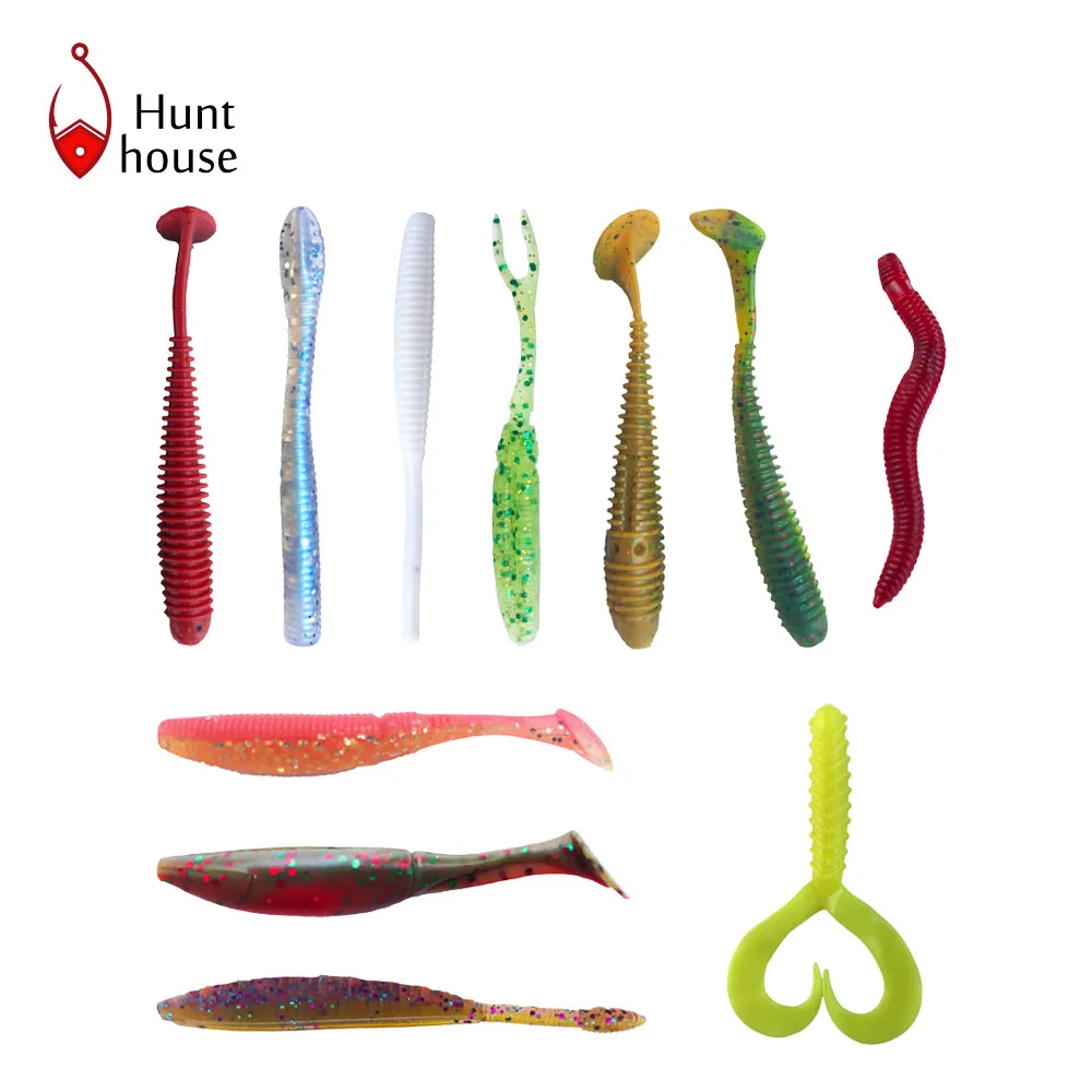 hunt house 171Pcs/kit Fishing Lures Kit Mixed soft Baits for saltwater