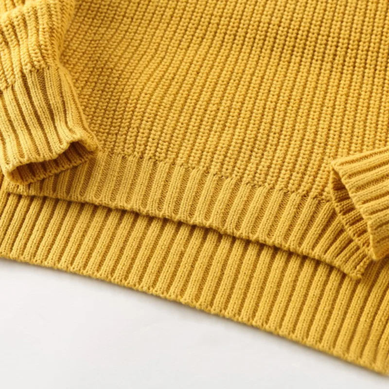 Classic Solid Boys Pullover Cotton Knitted Kids Sweater For Boys Long Sleeve O-Neck Fall Pullover Fashion Design Baby Sweater (9)