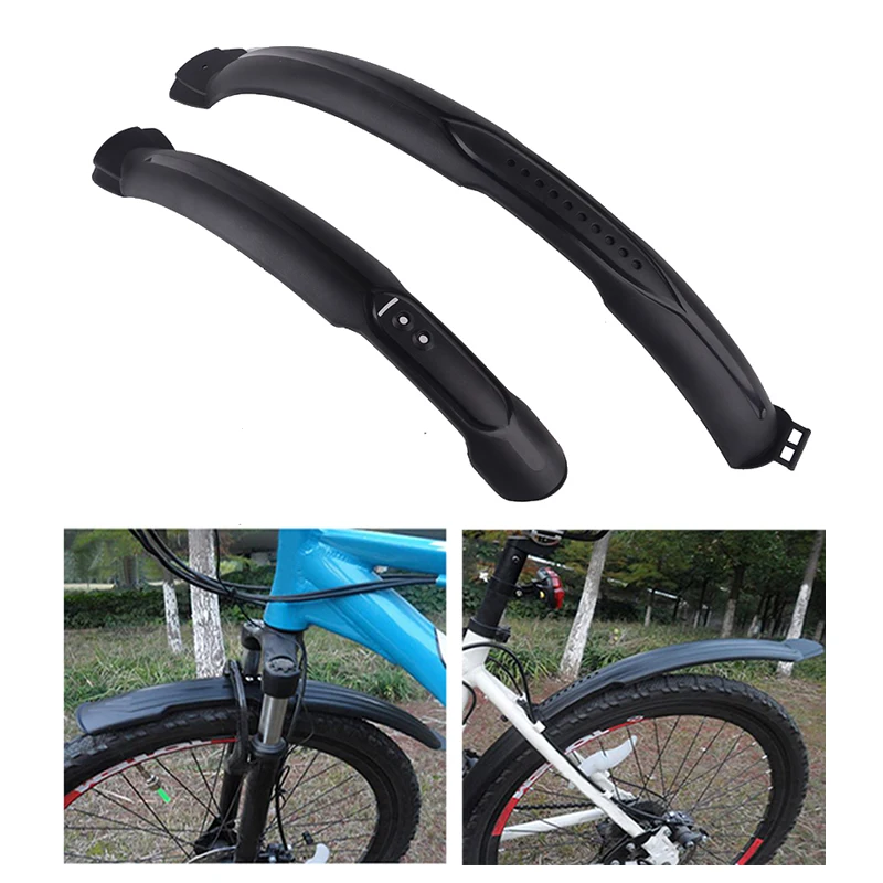1 Pair Bicycle Mudguard MTB Mountain Bike Bicycle Mud Guards 24” 26” Front Rear Mudguards Set Cycling Fender Black High Quality