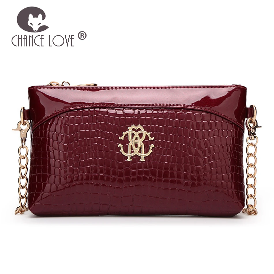

Chance Love 2018 Genuine Leather handbags fashion new small bag crocodile pattern shoulder diagonal chain bag ladies clutch bag