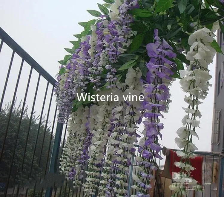 Artificial Ivy Wisteria Silk Flower Vine Garland For Wedding