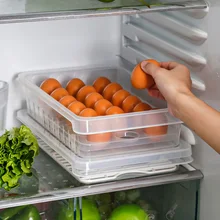 1 шт. сетчатый органайзер для яиц, кухонный чехол, коробка для хранения холодильника, контейнер для холодильника, контейнер для хранения, пластиковая коробка, Домашний Органайзер