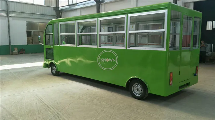 Электрический мобильный Зеленый Стиль фаст-фуд автомобиль грузовик Киоск Стенд с доставкой по морю